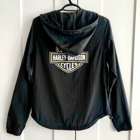 Harley Davidson, Bar & Shield, Packable, Anorack, Womens, Hooded Windbreaker, XS - Picture 4 of 16